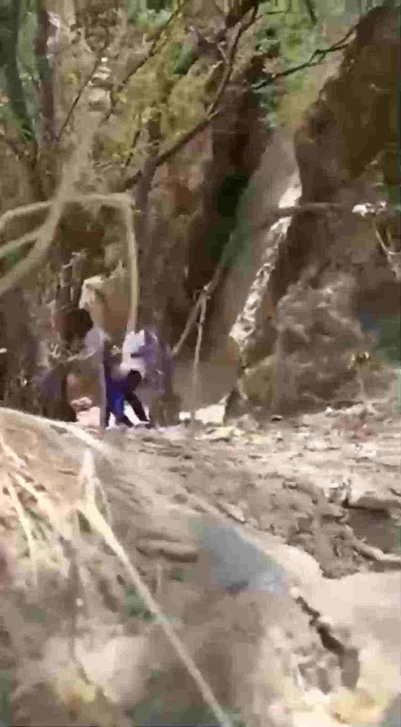  女孩在丛林中被男友强推，绝对是违背她的意愿的，你可以看到她最后哭了 的剧照4